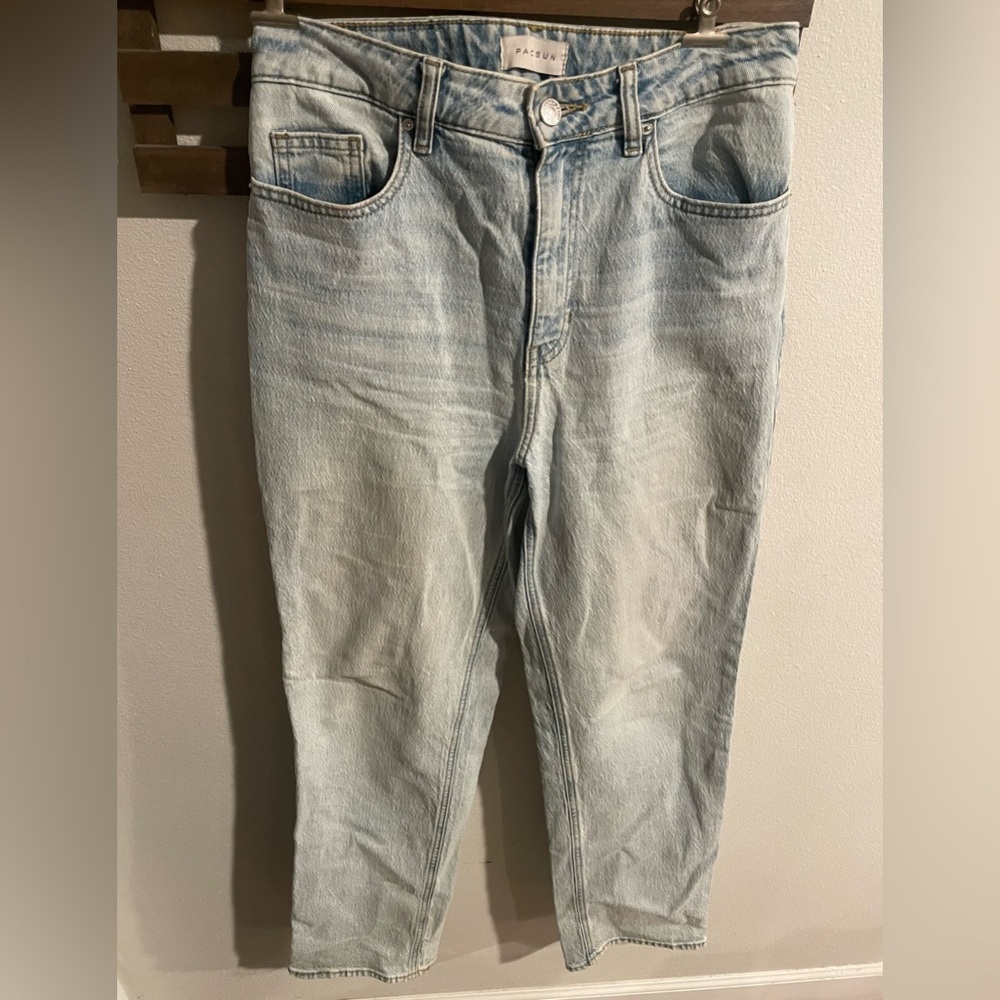 PacSun Stretch 90's boyfriend jeans light blue wash size 27